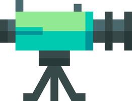 A flat icon of a camera on a tripod vector