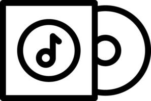 Music icon with a cd and a note vector