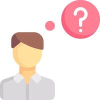 Man with question mark icon vector
