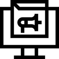 A computer monitor with a plus sign on it vector