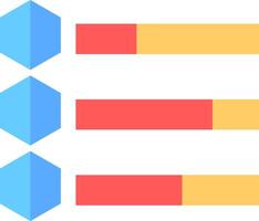 A graphic of a line with different colors vector