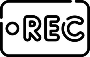 A black and white logo with the word rec on it vector