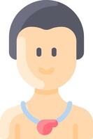 A man with a heart on his chest vector