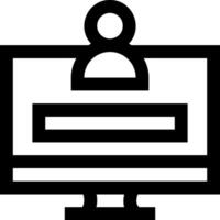 A computer monitor with a person sitting on it vector