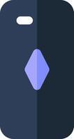 A square with a purple diamond on it vector