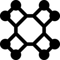 A black and white image of a hexagon vector