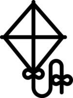 A black and white kite with a cross on it vector