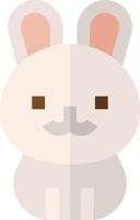 A cartoon rabbit with a mustache vector