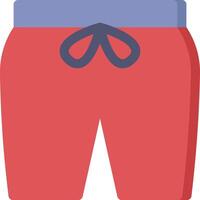 A red swim trunks with blue ties vector
