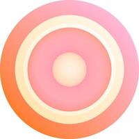 A pink and orange circle with a white center vector