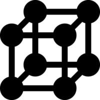 A black and white image of a network of dots vector