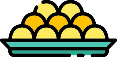 Eggs in a basket icon vector