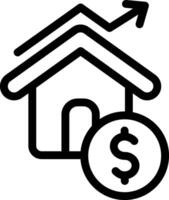 A house with a dollar sign and a dollar sign vector