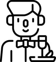 A man with a wine glass and a plate vector