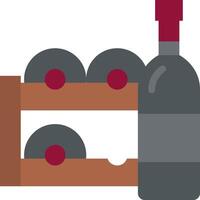 A wine bottle and two bottles are on a shelf vector