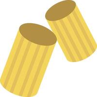 Two yellow cylinders on a white background vector