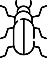 A black and white beetle icon on a white background vector