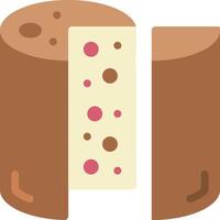 A slice of cheese with a slice missing vector