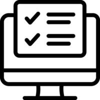 A computer monitor with a check mark on it vector