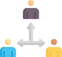 People in a circle with arrows pointing to each other vector