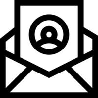 Email icon with a person in the middle vector