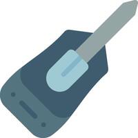 A car key with a blue handle on it vector
