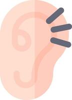 An ear with a pointed tip on it vector