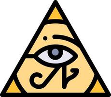 An egyptian eye in a triangle vector