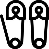 Two black and white pins with a white background vector