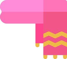 A pink and yellow scarf with a chevron pattern vector