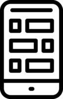 A black and white icon of a tablet computer vector