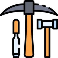 A hammer, hammer, and screwdriver vector