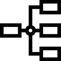 A black and white image of a square with four squares vector