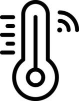 A thermometer with a line drawn around it vector