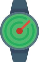 A watch with a green circle on it vector