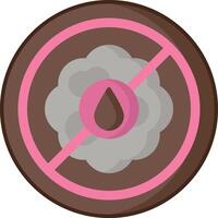 A pink circle with a drop of water in it vector