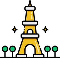 The eiffel tower in paris, france vector