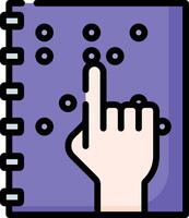 A hand pointing to a notebook with dots on it vector