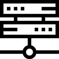 A black and white image of a server rack vector