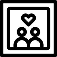 A black and white image of two people in a frame vector