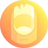 A yellow circle with a yellow sun in the center vector