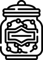 A jar with a lid and a label on it vector