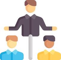 A man is standing in front of three people vector
