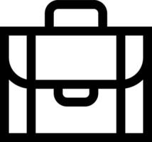 A black and white briefcase icon vector