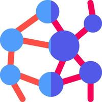 A blue and red circle with a blue dot in the middle vector
