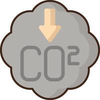 A cloud with a co2 symbol on it vector