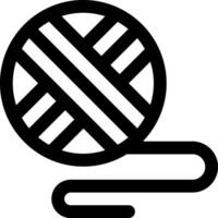 A ball of yarn with a line drawn around it vector