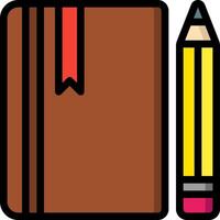 A pencil and notebook are next to each other vector