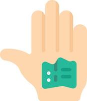 A hand with a bandage on it vector