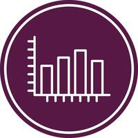 Bar Chart Line Circle Icon vector